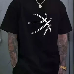 Men's Summer Basketball Graphic T-Shirt